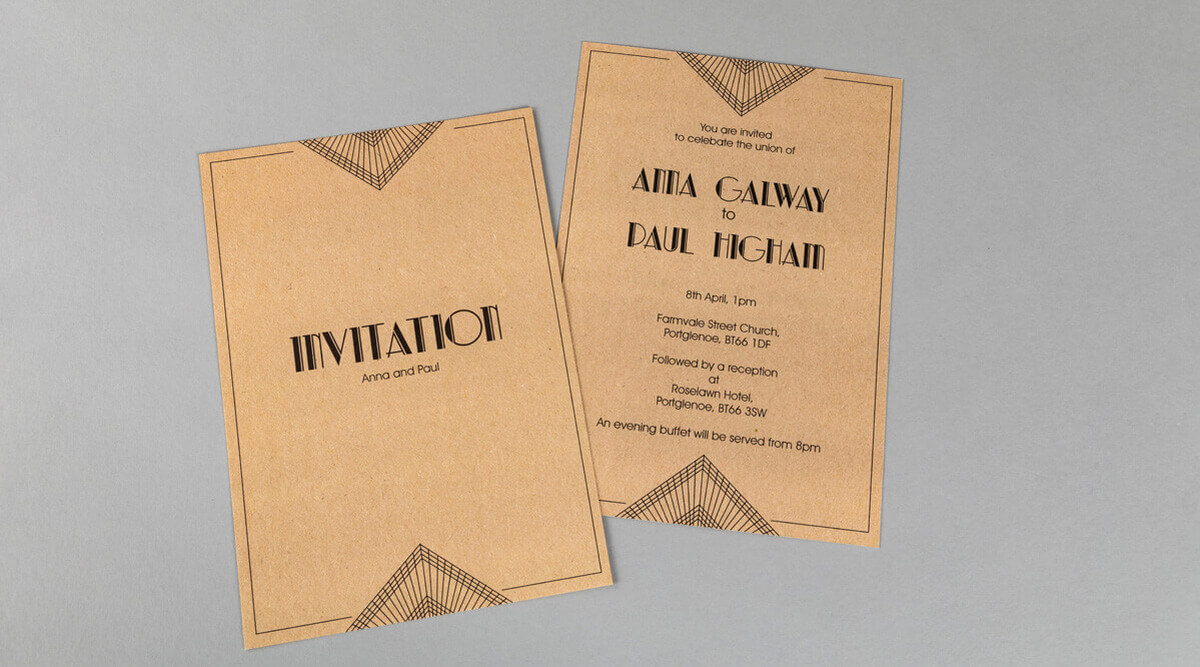 Flat Wedding Invitations